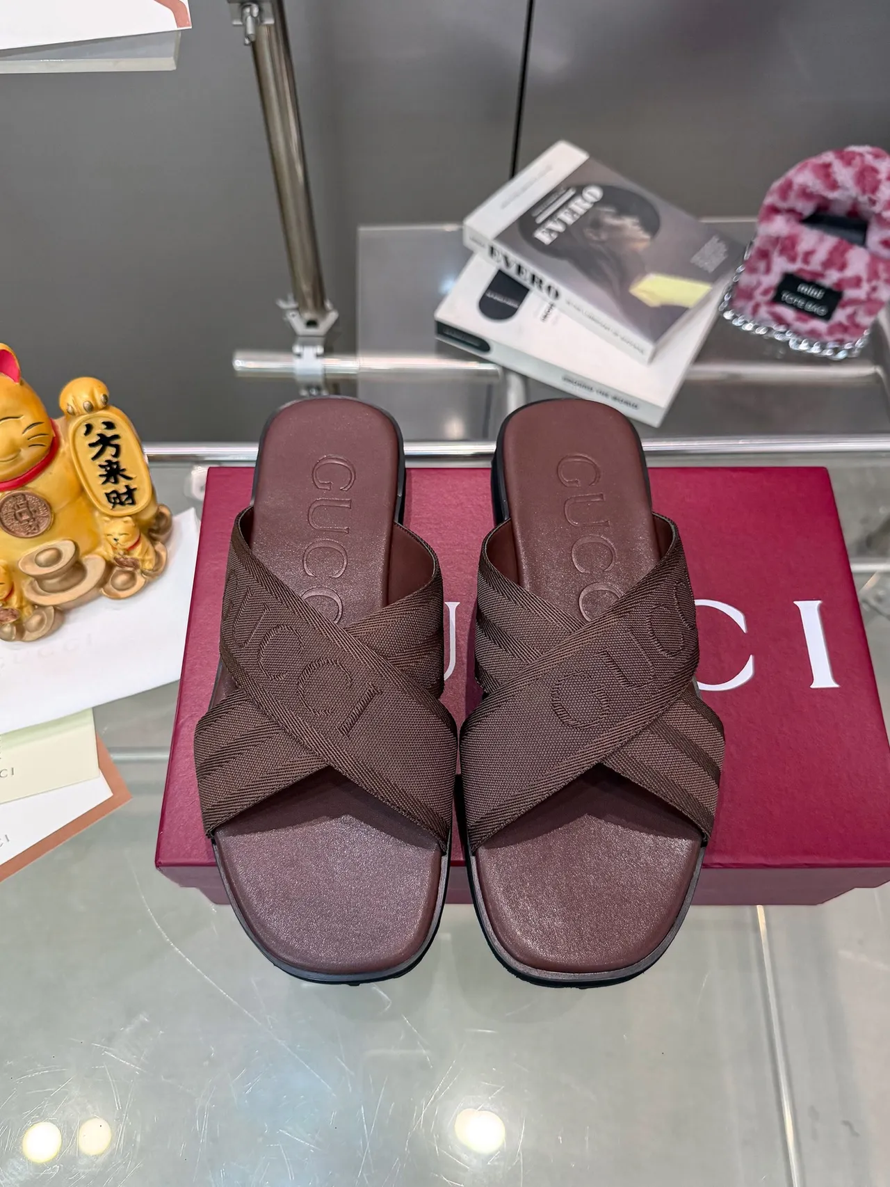 Gucci Logo Strap Slide Casual Sandals