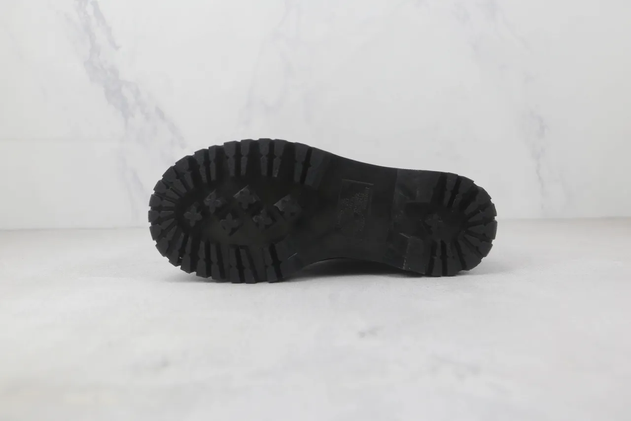 Dr. Martens Jadon Black Yellow Platform Sole Smooth Leather Martin Boots