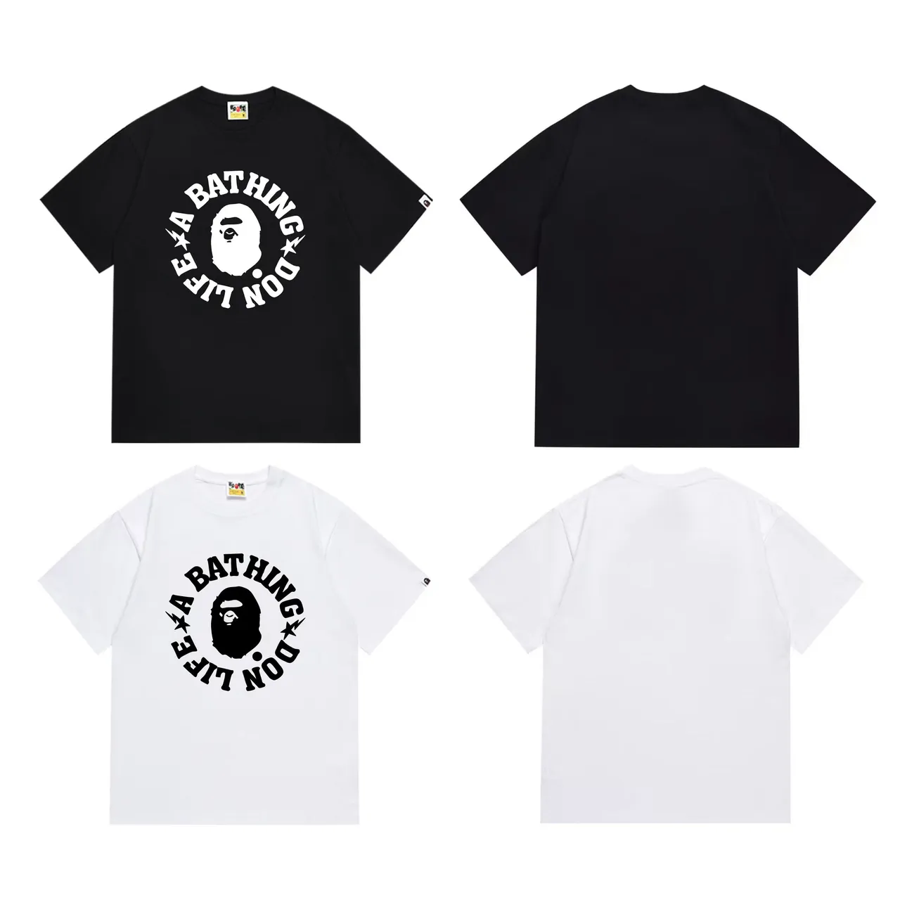 A Bathing Ape Don't Life Graphic Print Black T-Shirt