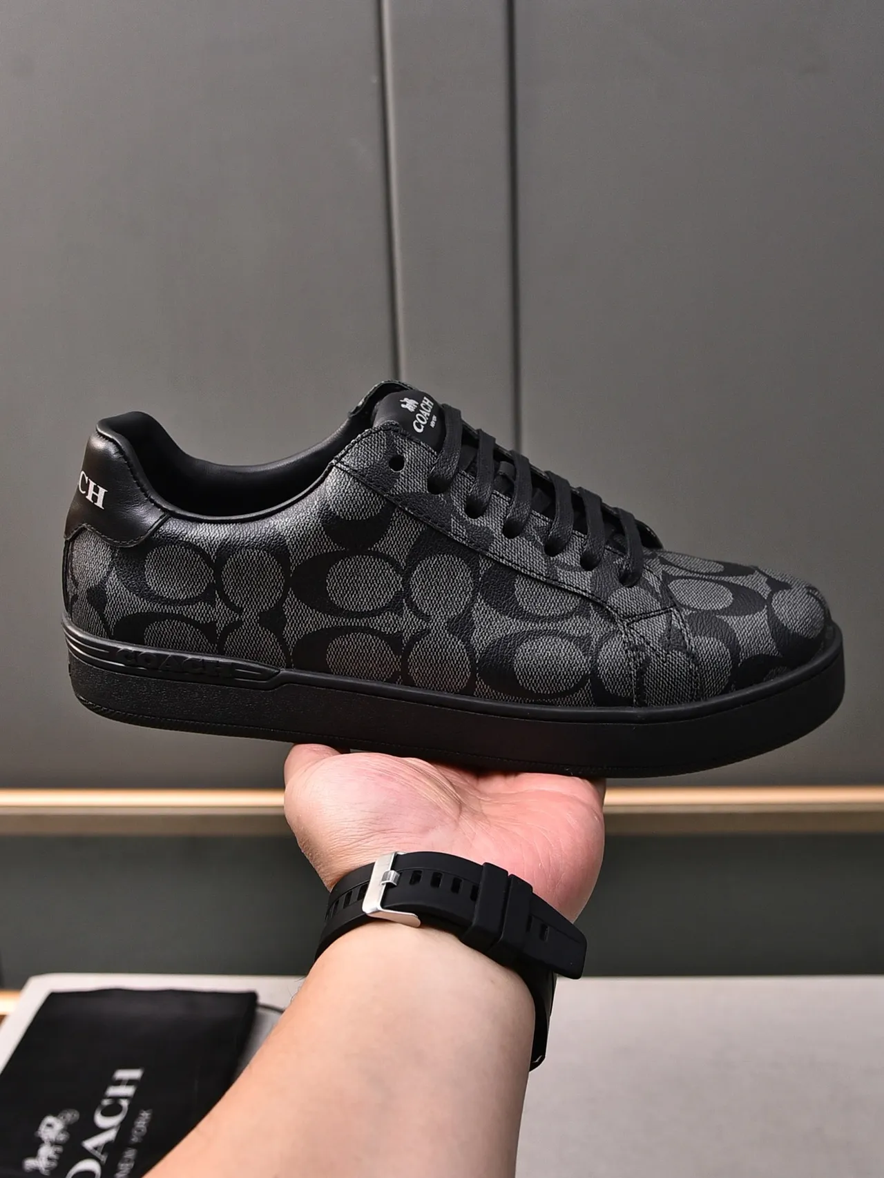Coach Monogram-Print Low-Top Lifestyle Sneakers
