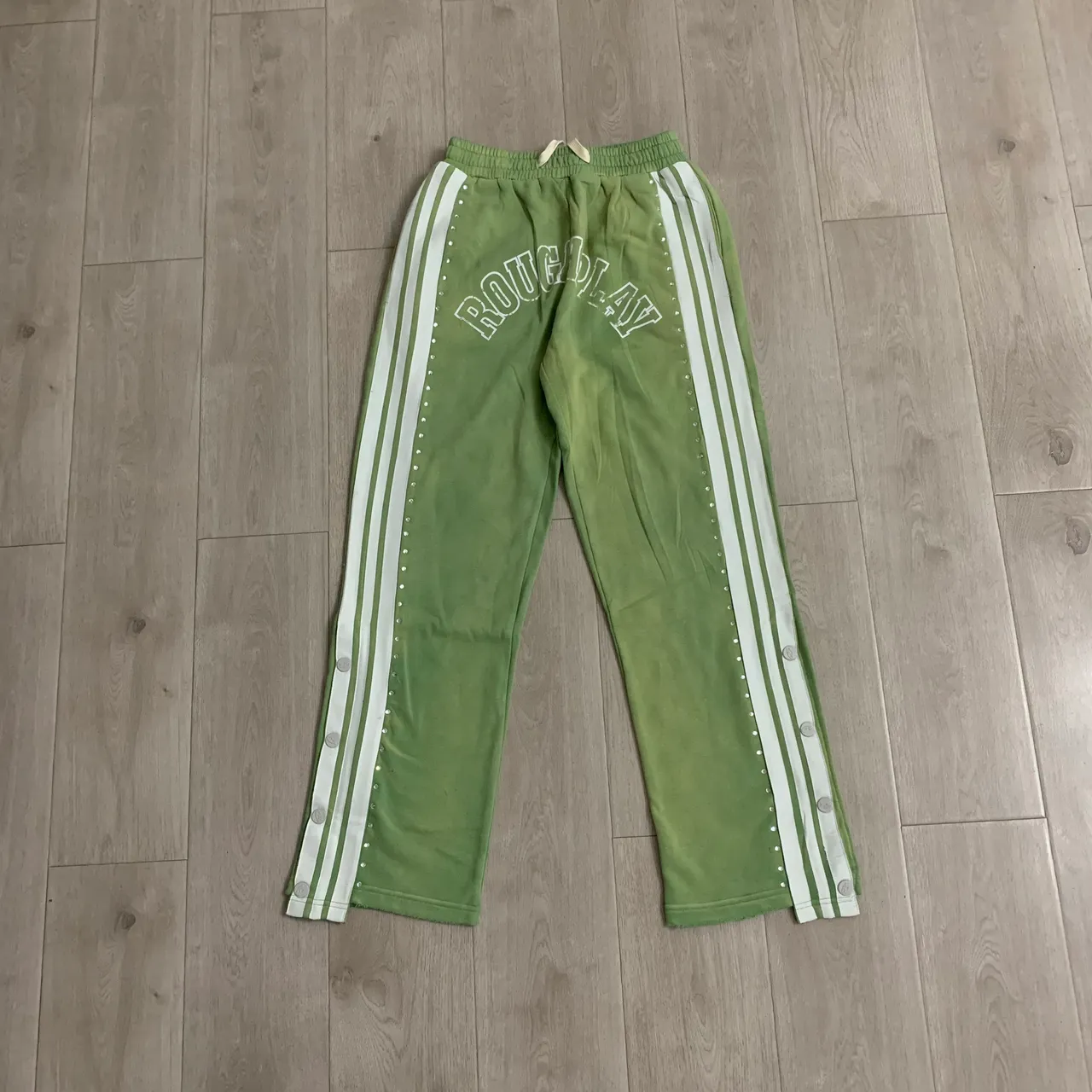 Roughplay Arch Logo Studded Stripe Sweatpants