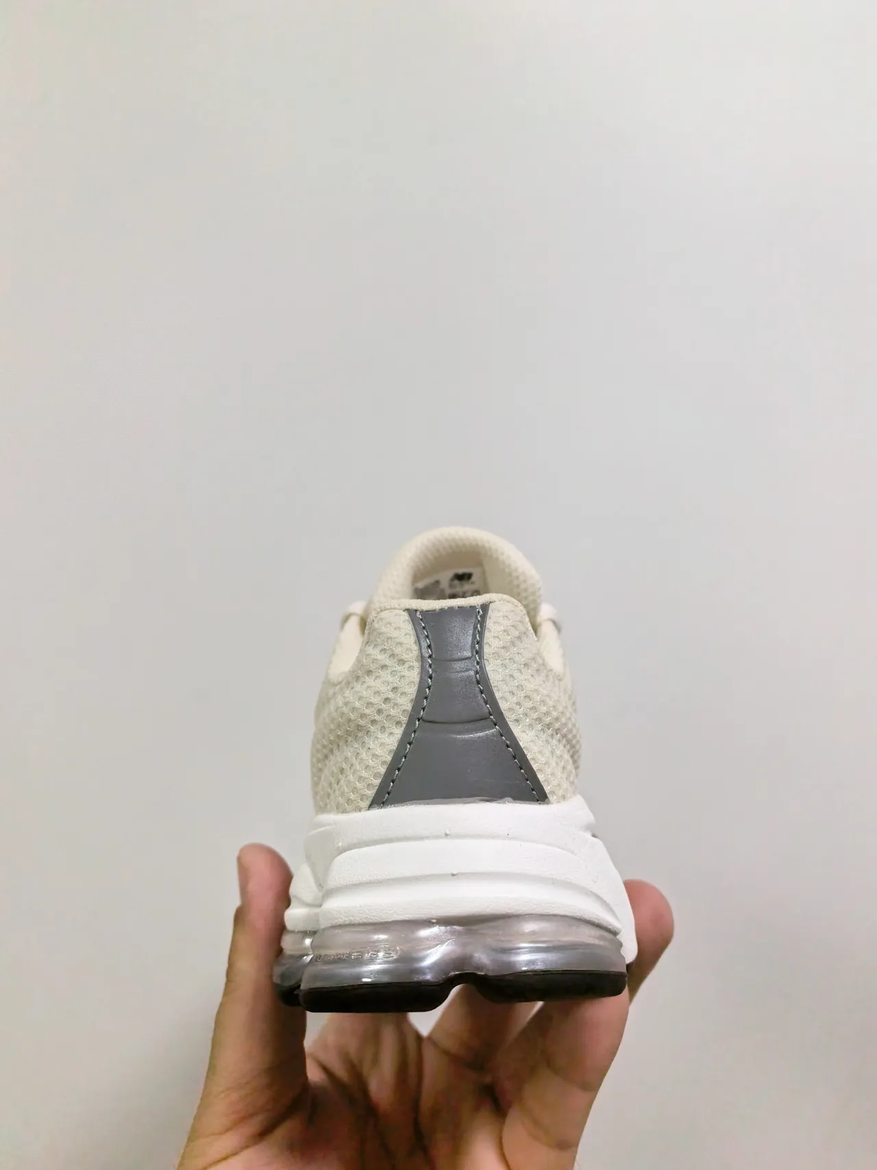 New Balance Beige Pink Mesh Upper Thick Air-Pod Midsole Chunky Sneakers