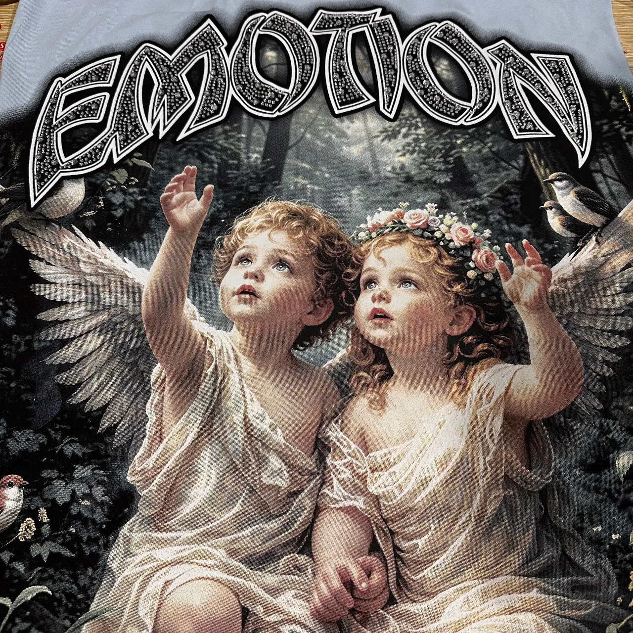 Mixed Emotion Graphic Print Crew Neck T-Shirt