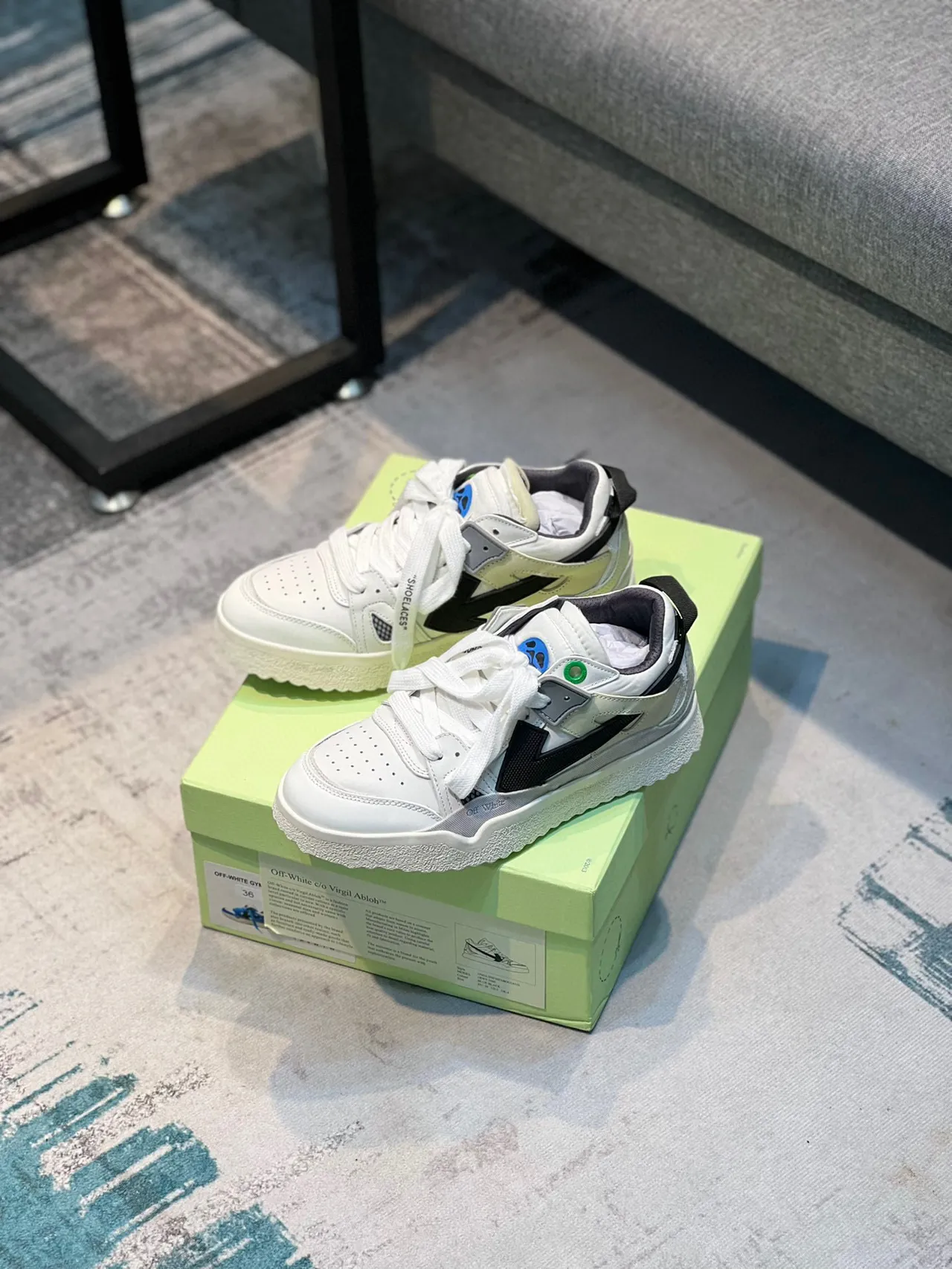 Off-White Black Low-Top Perforated Toe Lifestyle Sneakers