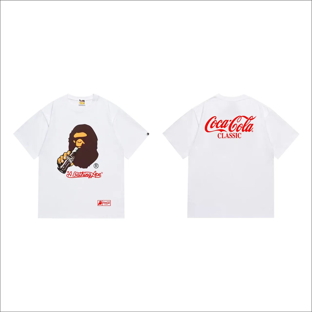 A Bathing Ape x Coca-Cola Classic Graphic Print Black T-Shirt