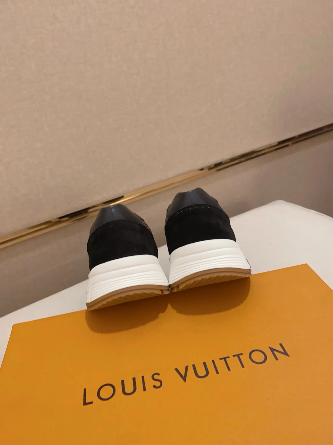 Louis Vuitton LV Trainer Black Multicolor Monogrammed Leather And Suede Green-Red-Green Stripe Lifestyle Sneakers