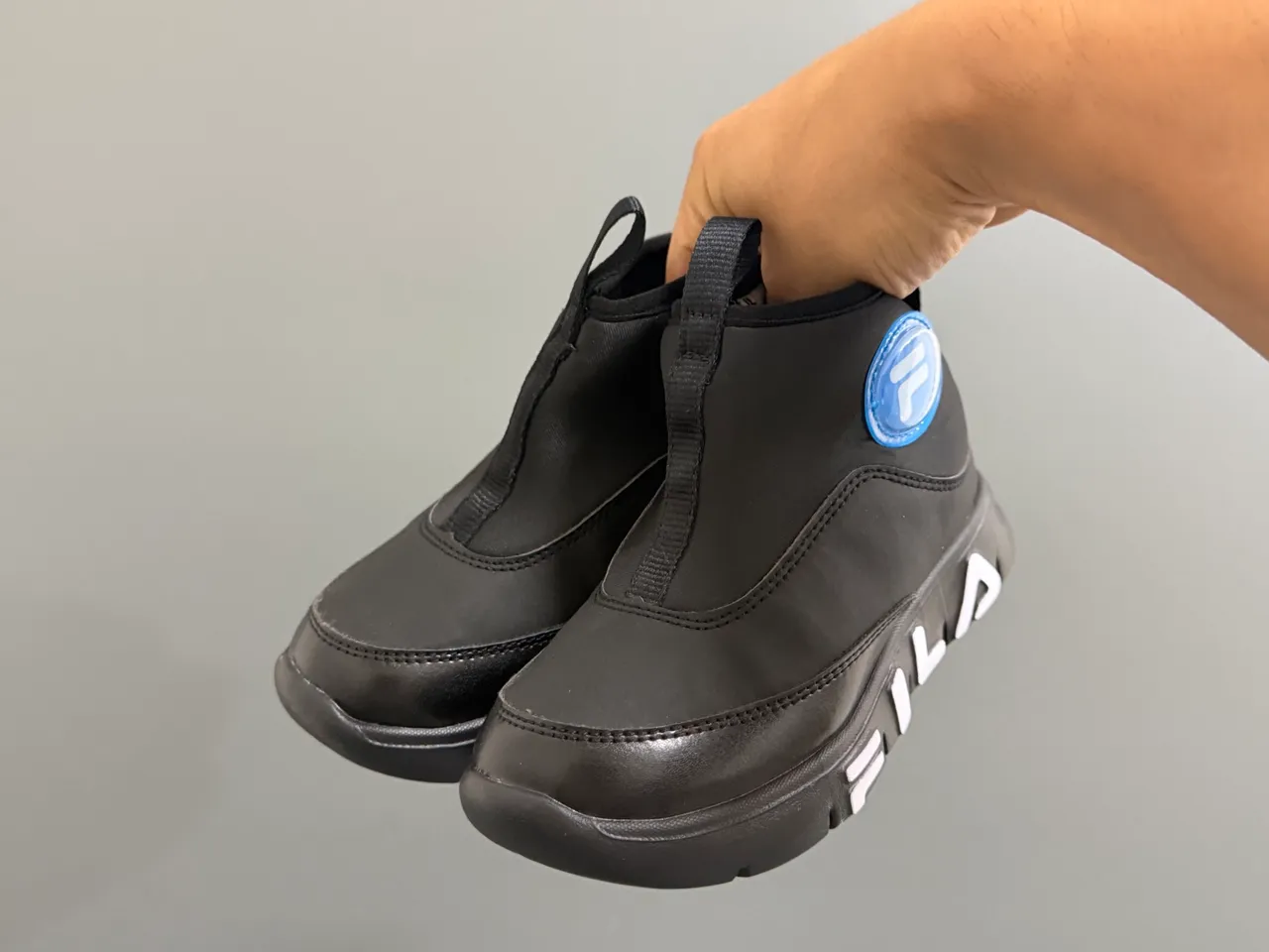 Fila Pink Black Ankle-High Insulated Snow Boots