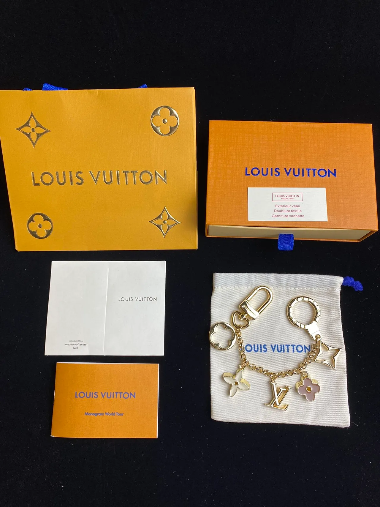 Louis Vuitton Gold Multicolor Metal Enamel Charms Phone Case