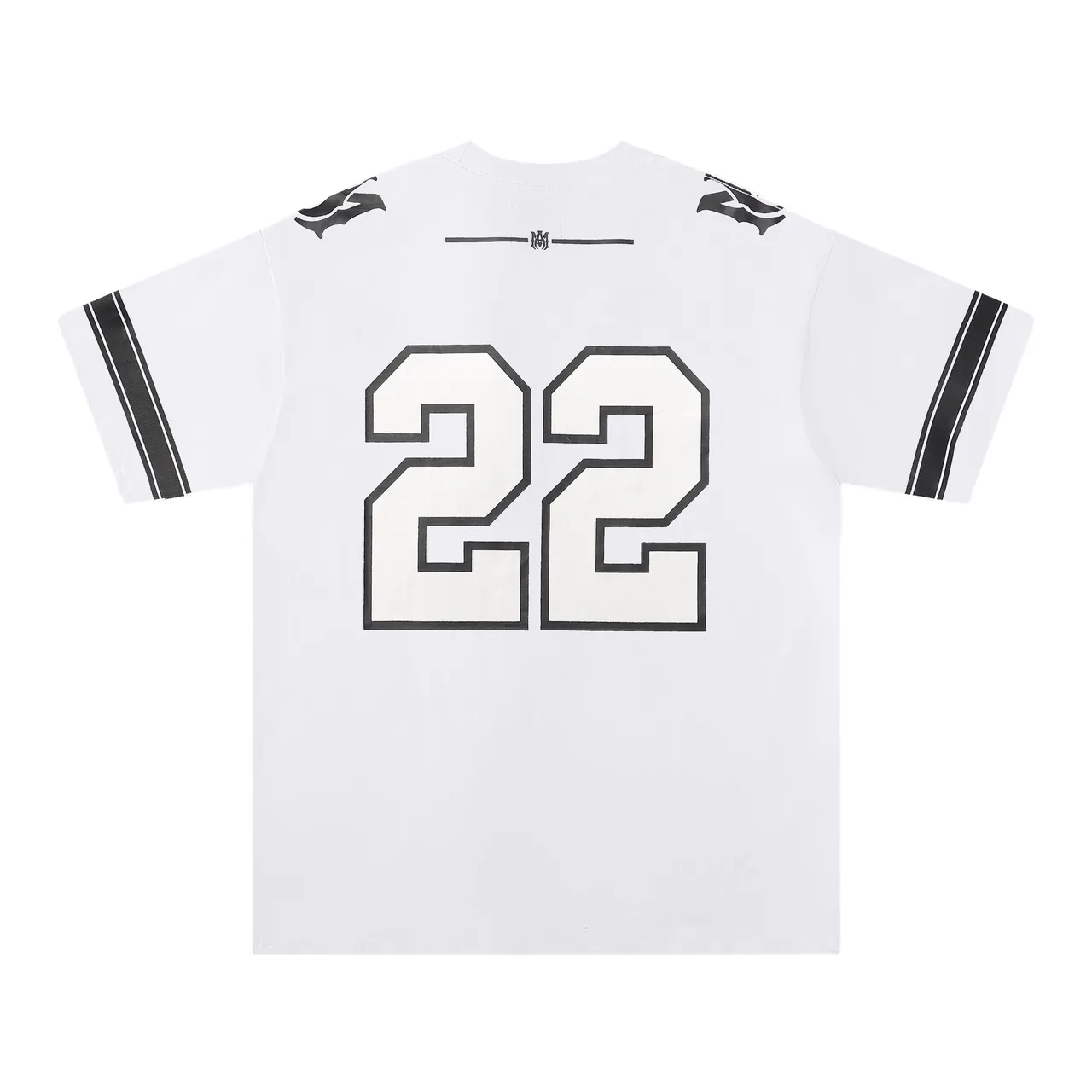 Amiri Red White Oversized Fit Athletic Stripe Sleeves Jersey