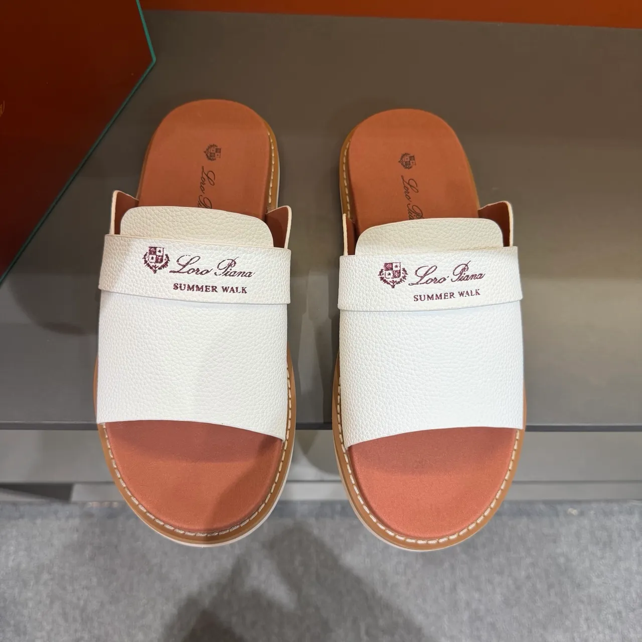 Loro Piana Summer Walk Leather Slipper