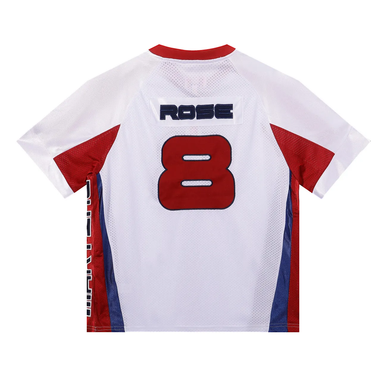 Supreme Rose Collaboration White Red V-Neck Mesh Construction Jersey