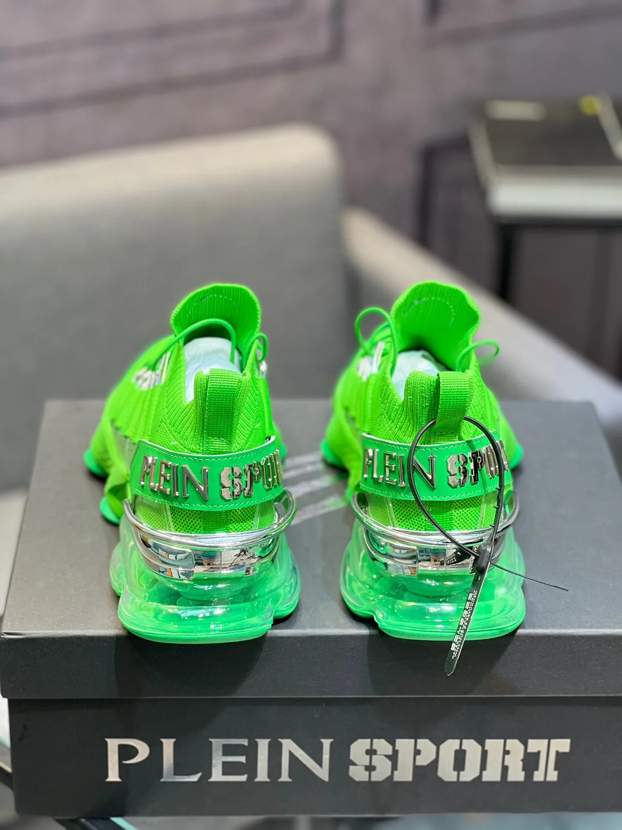 Onitsuka Tiger Attack Neon Green Chunky Sneakers