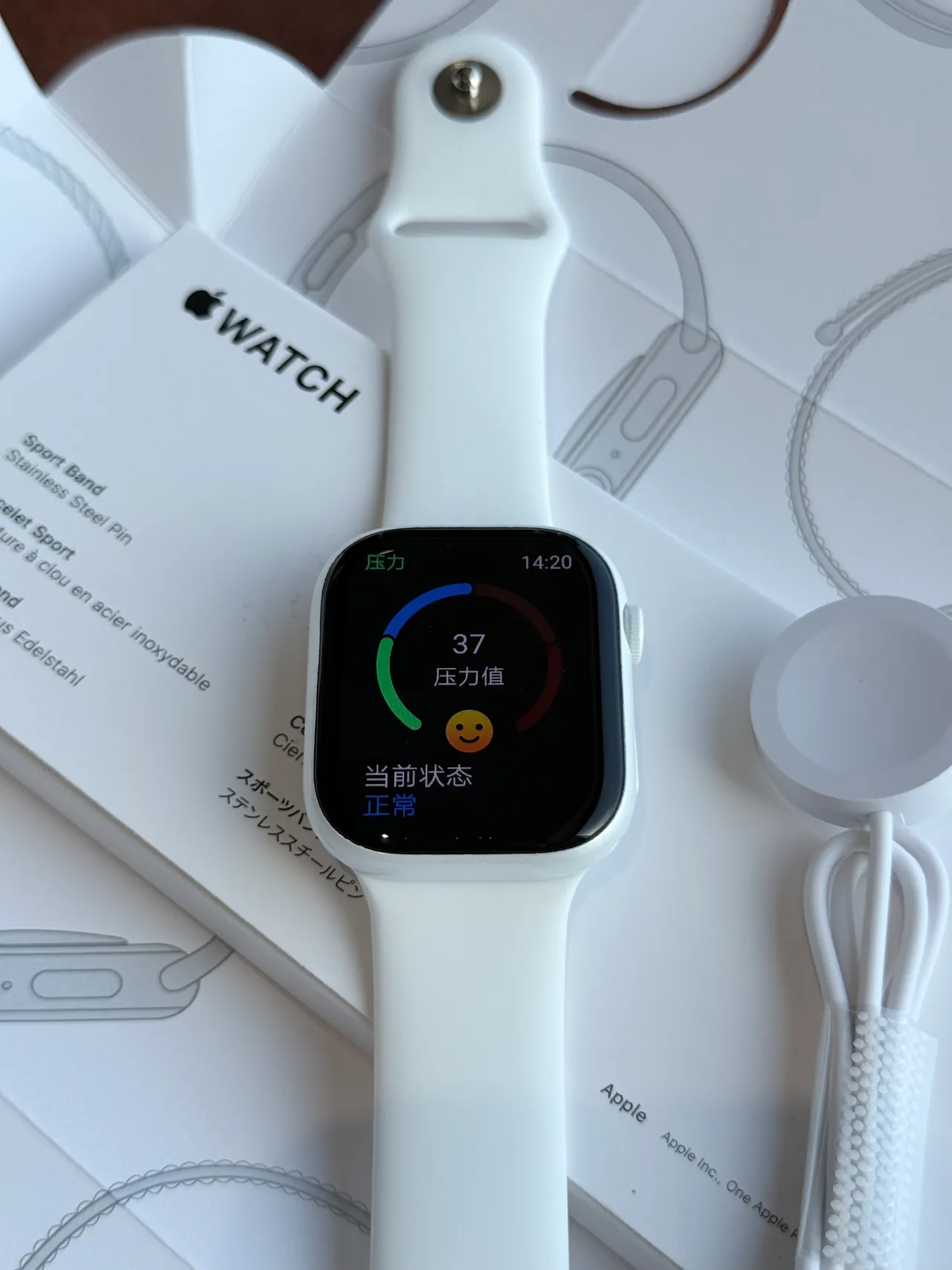 Apple White Black Square-Faced Silicone Band Sports Watch