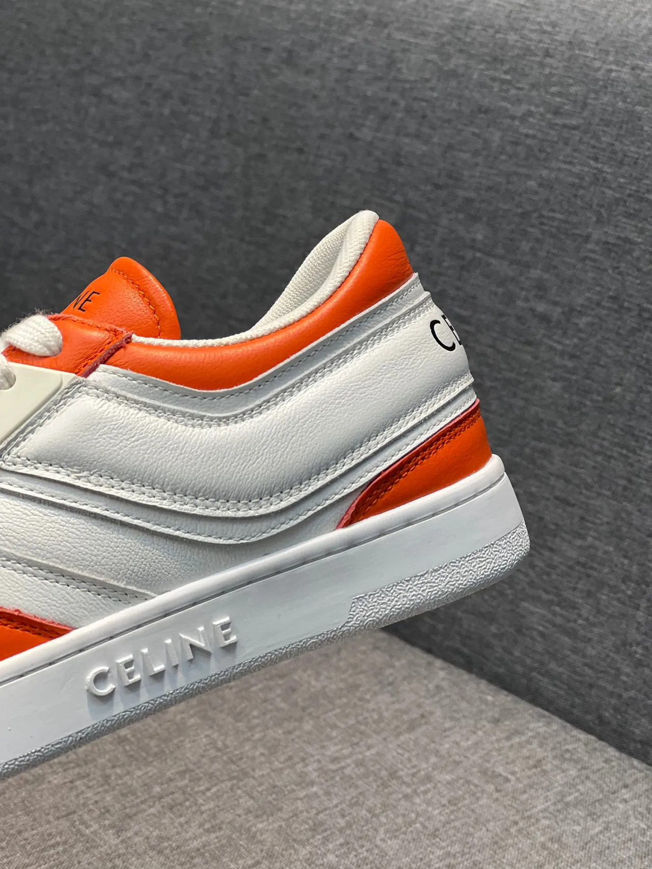 Celine CT-01 White and Orange Panelled Lifestyle Sneakers