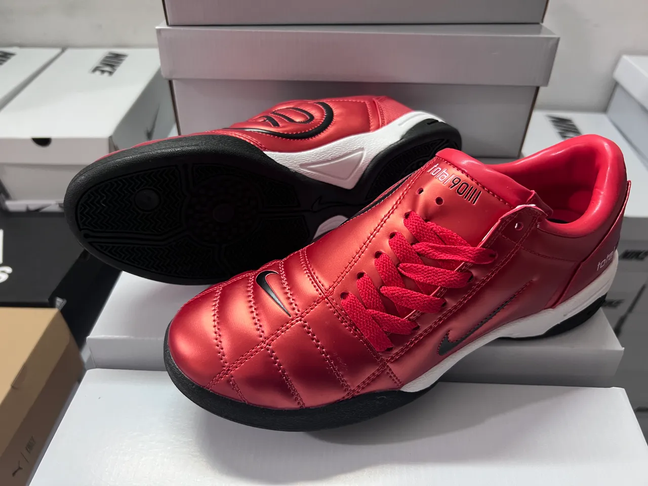 Nike Total 90 III Metallic Red Indoor Soccer Shoes
