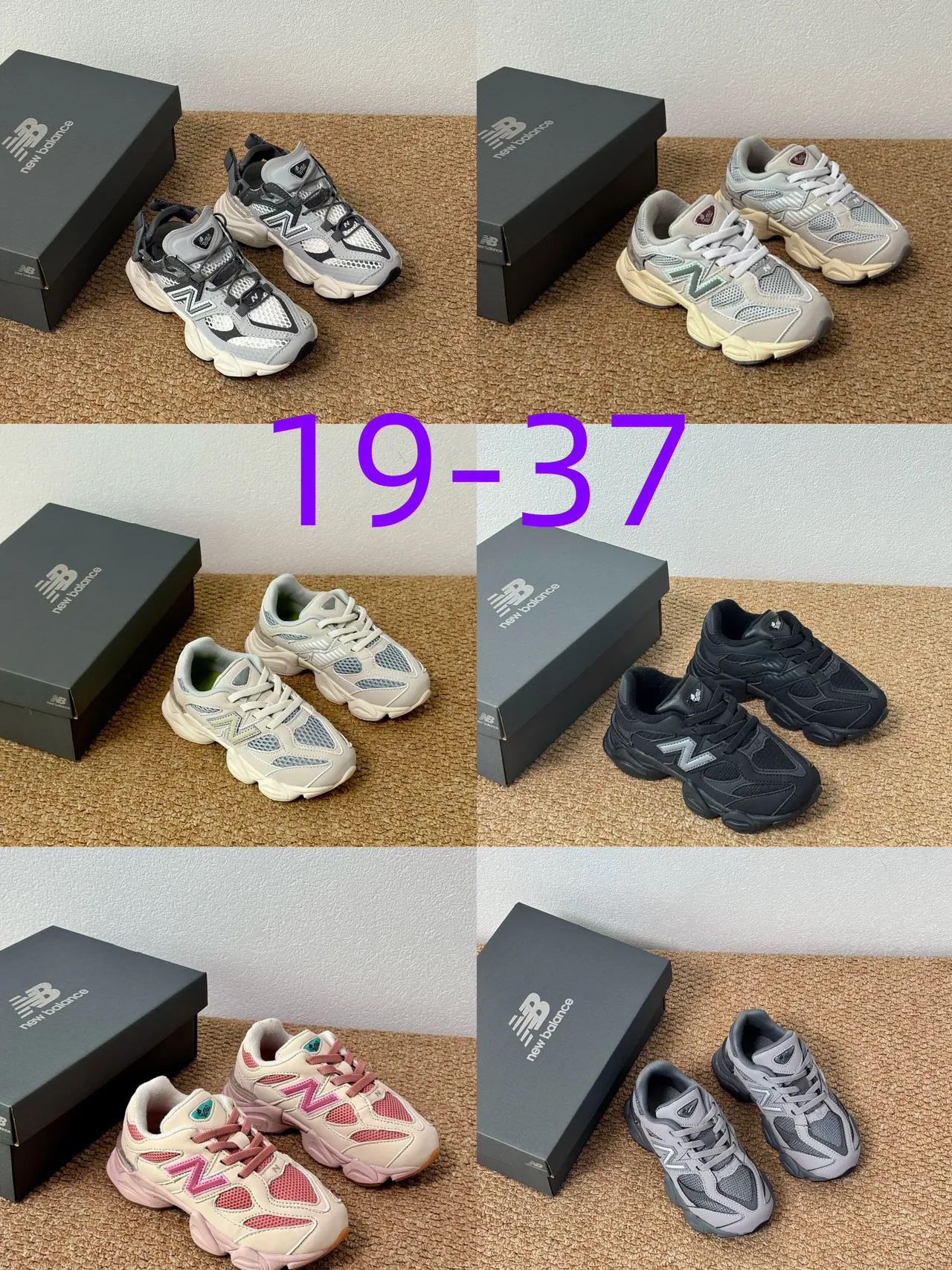 New Balance 9060 Gray Black Chunky Sneakers