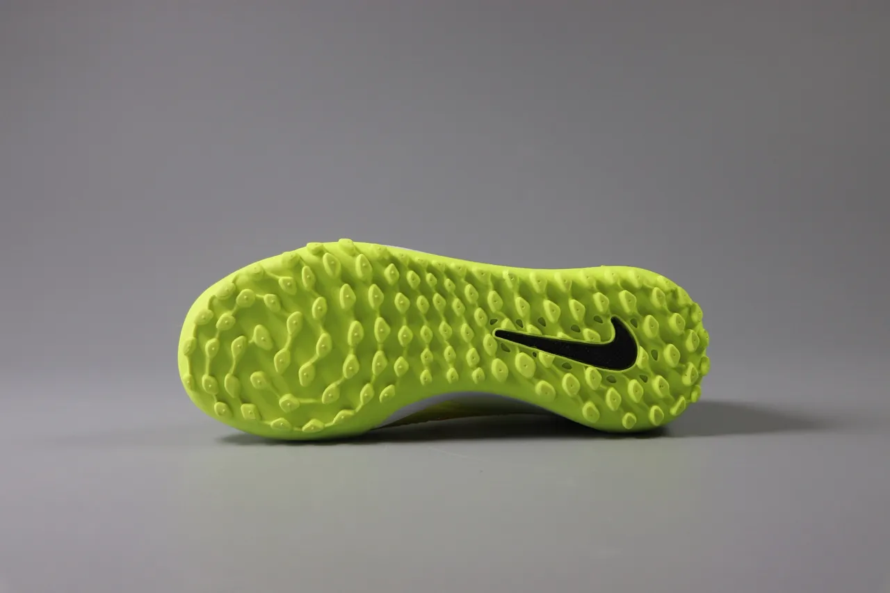 Nike Pink Green Low-Cut Synthetic Overlay Cage Artificial-Grass Soccer Shoes