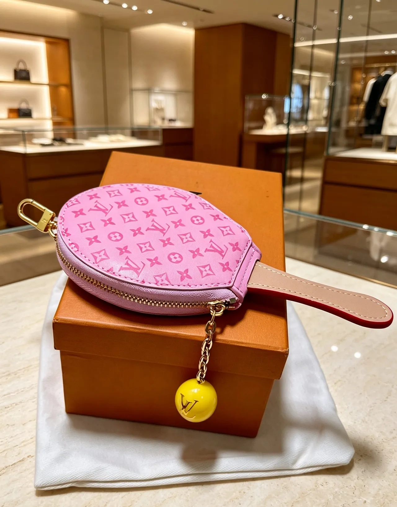 Louis Vuitton Ping Pong Monogram Pink Coin Purse