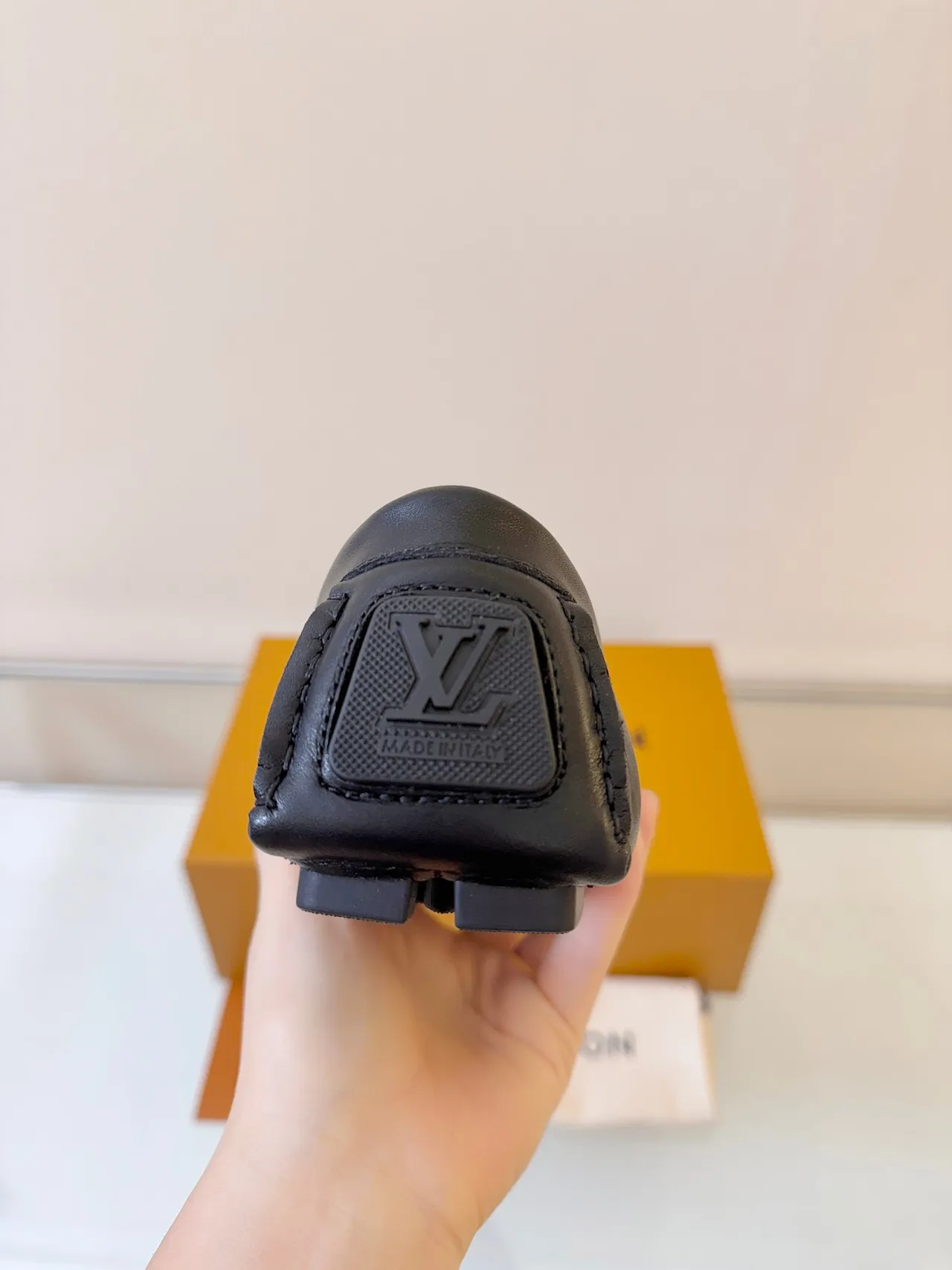 Louis Vuitton Black Leather Monogrammed Bow Detail Loafer