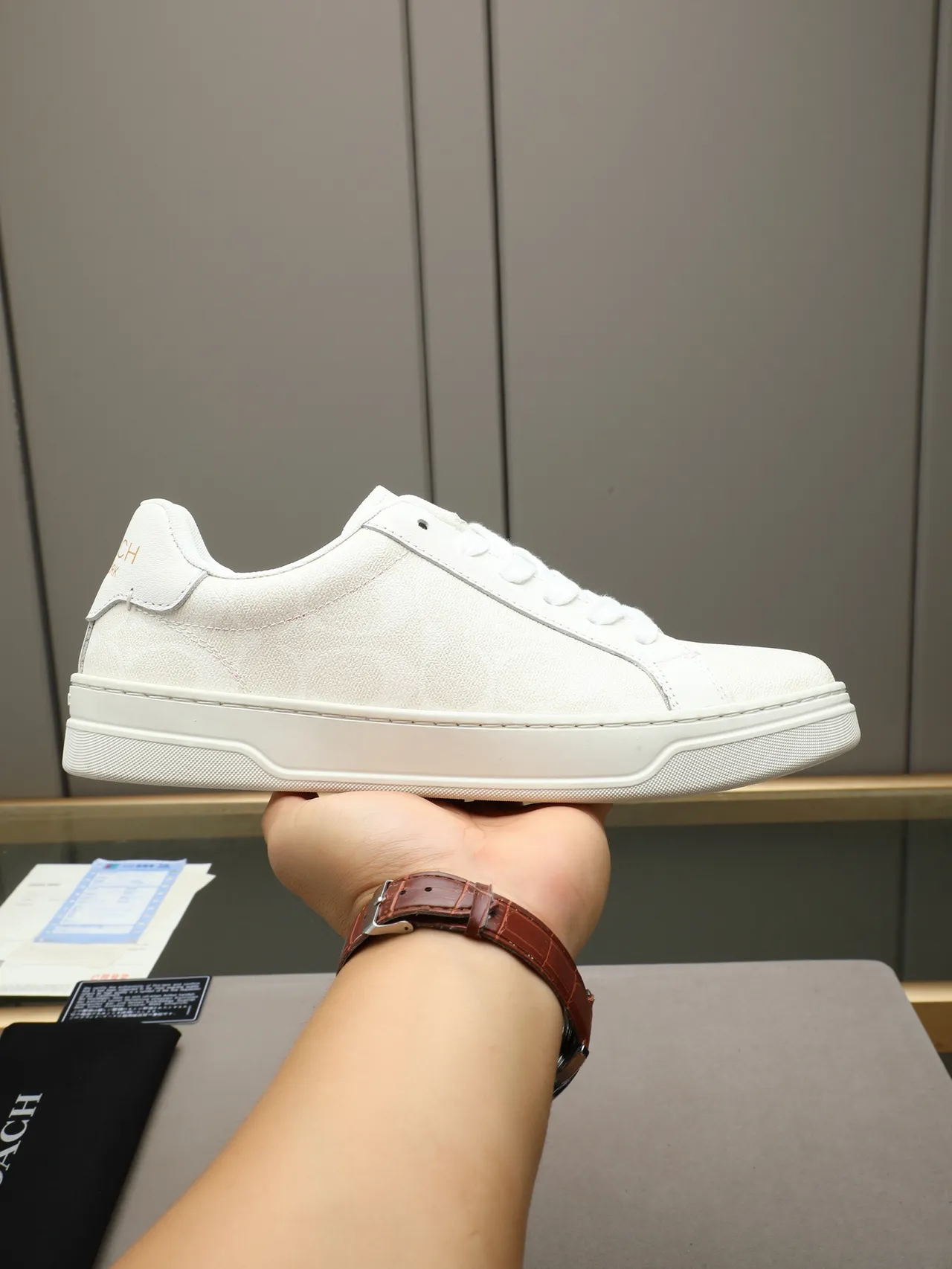 Coach White Low-Top Lifestyle Sneaker