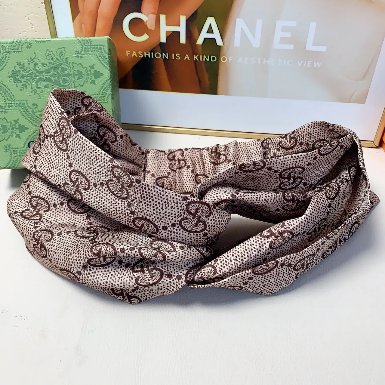 Gucci Interlocking GG Monogram Silk Scarf