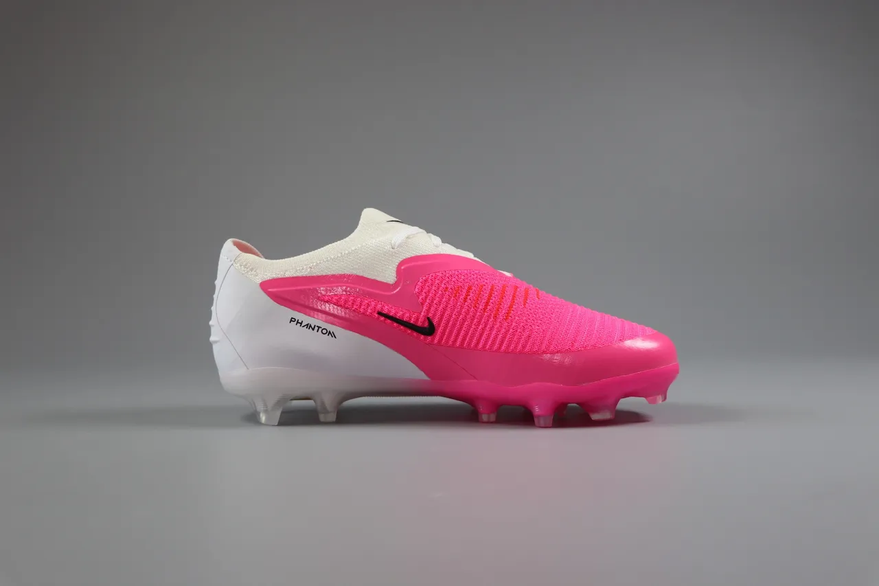 Nike Pink Green Low-Cut Synthetic Overlay Cage Artificial-Grass Soccer Shoes