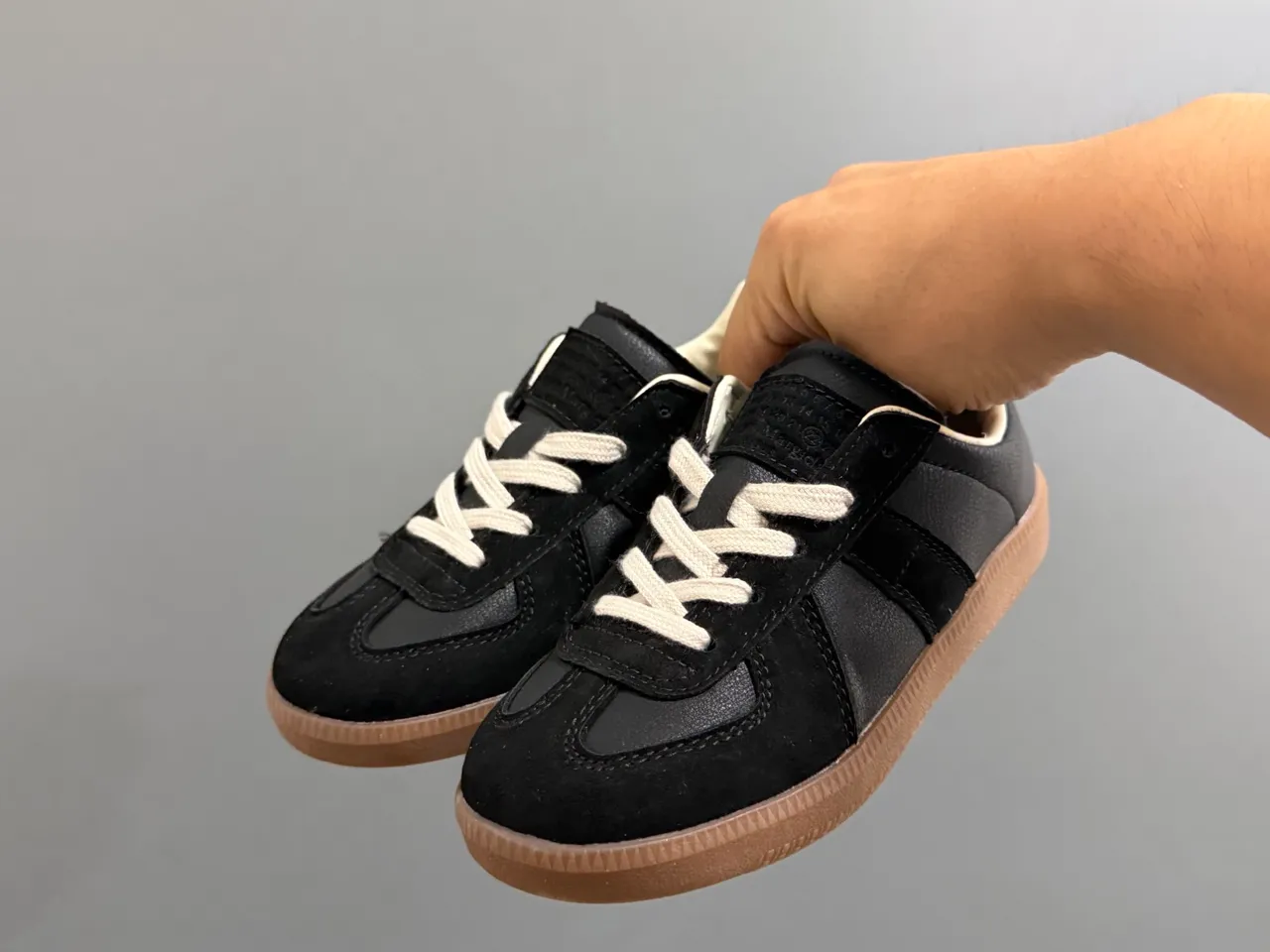 Black and White Panelled Suede Lifestyle Sneakers