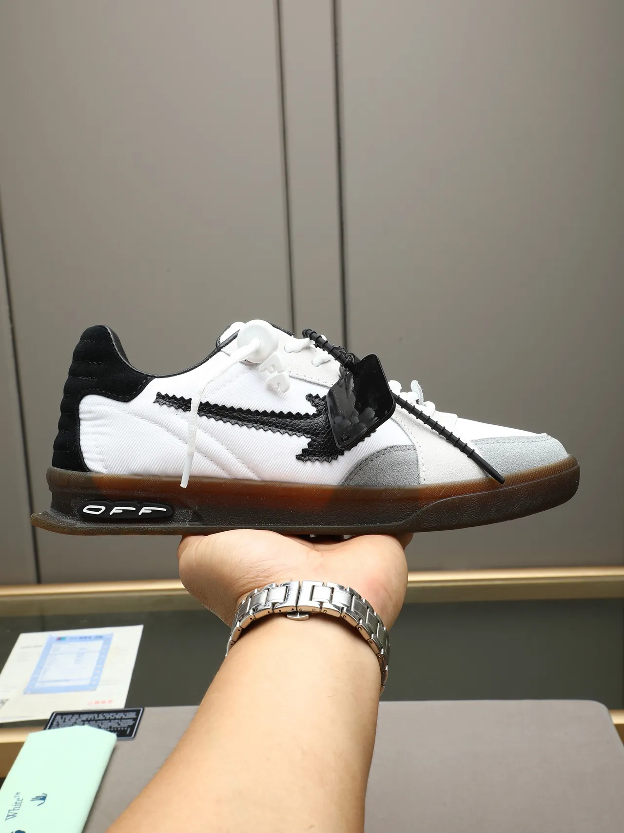 Off-White Black Deconstructed Industrial Lifestyle Sneakers
