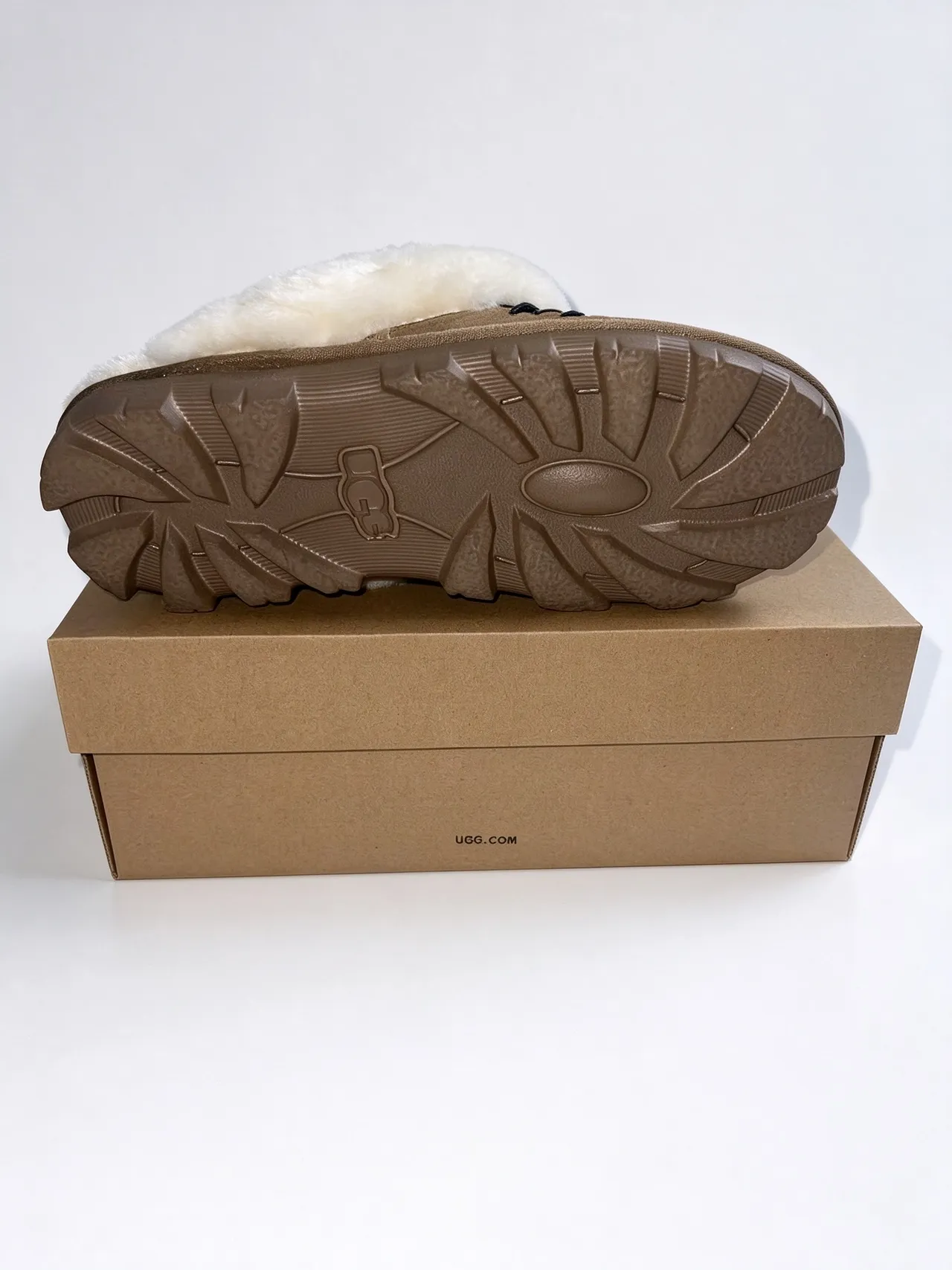 UGG Tasman Taupe Shearling-Lined Slippers