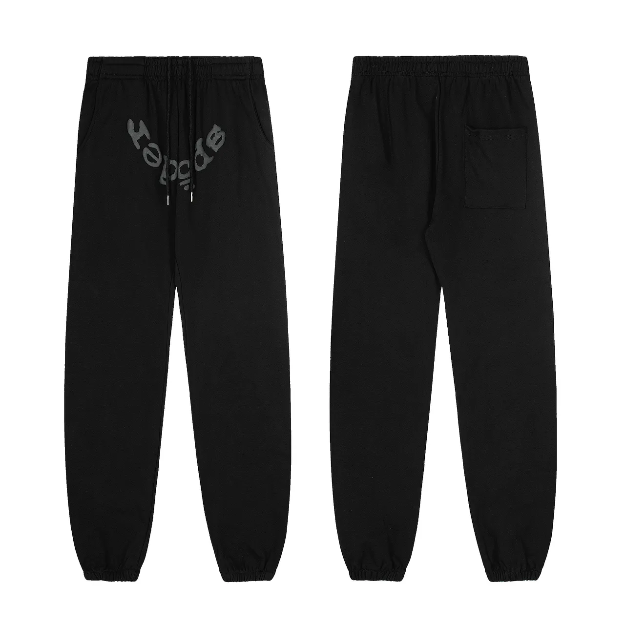 Black Spiderweb Graphic Oversized Hoodie and Jogger Tracksuit