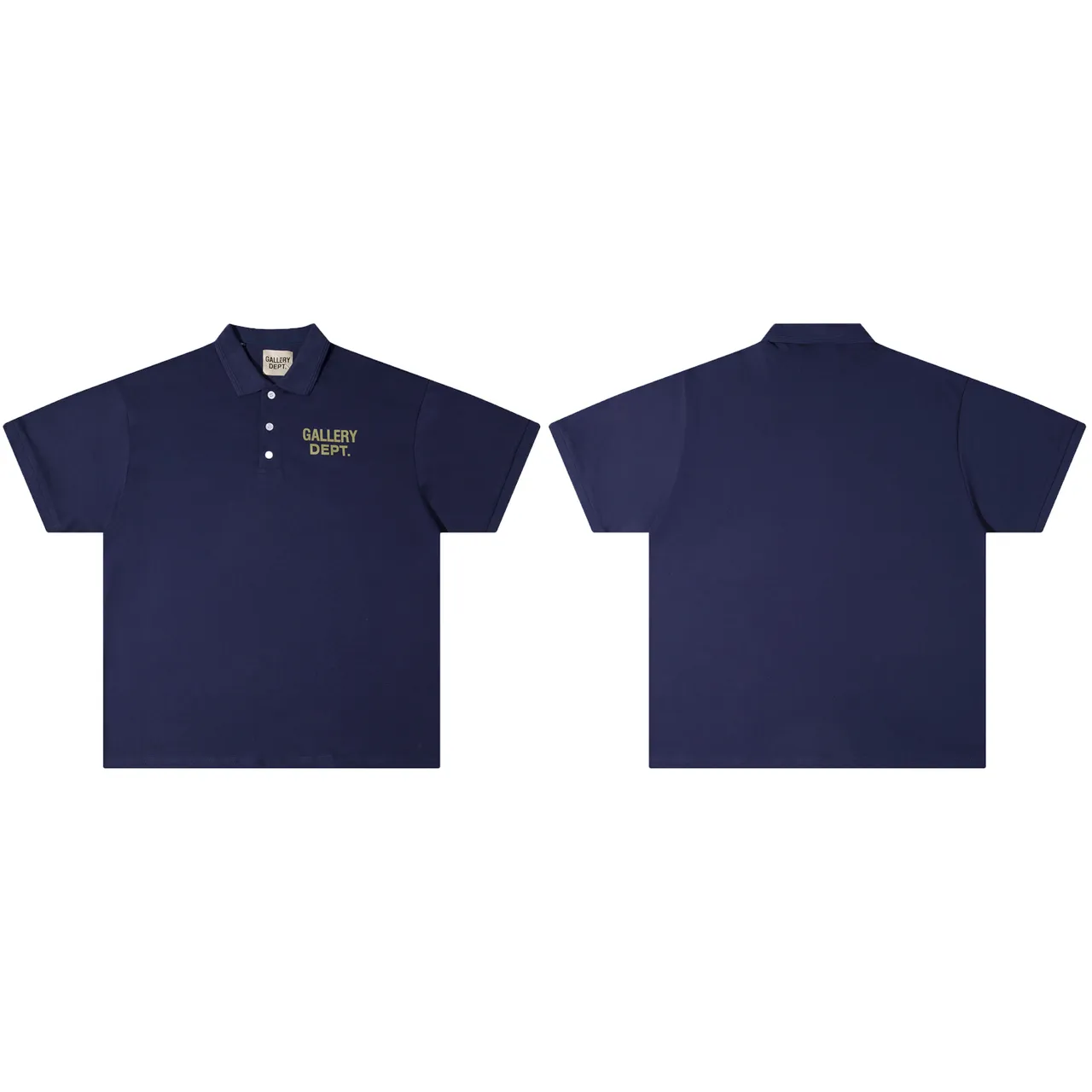 Gallery Dept Embroidered Logo Black Navy Polo Shirt