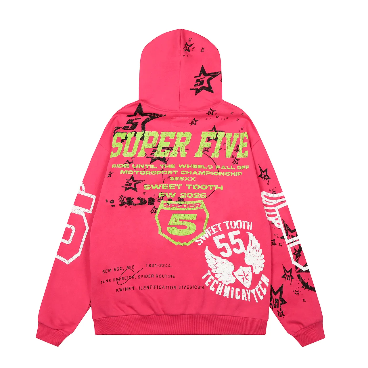Sp5der SP-55 Graphic Print Pink Tracksuit