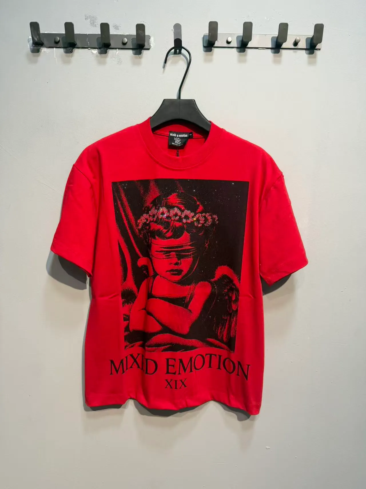 Mixed Emotion XIX Graphic Print Red T-Shirt