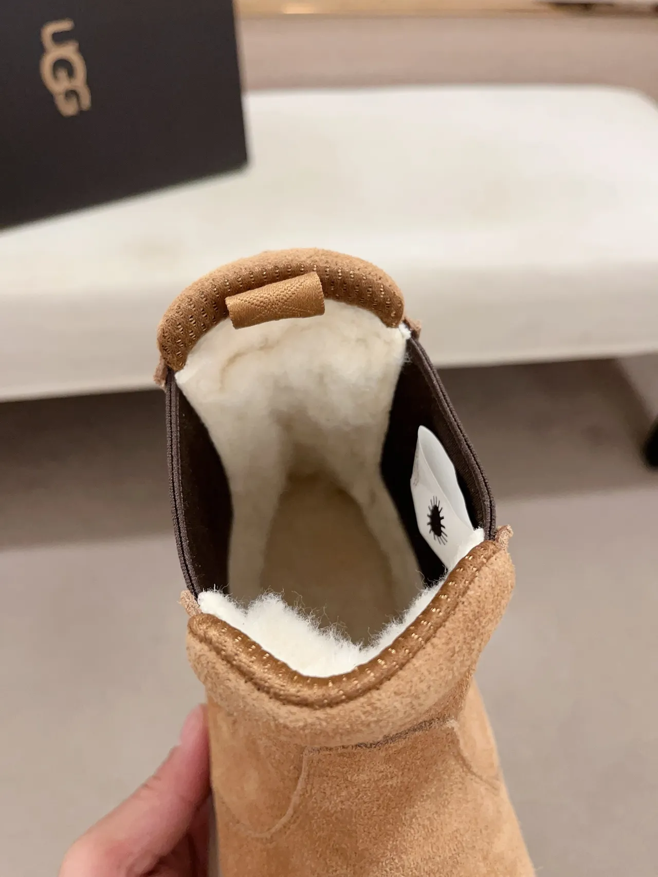 UGG Chelsea Boot Beige Brown Suede Upper Elastic Side Gussets Chelsea Boots