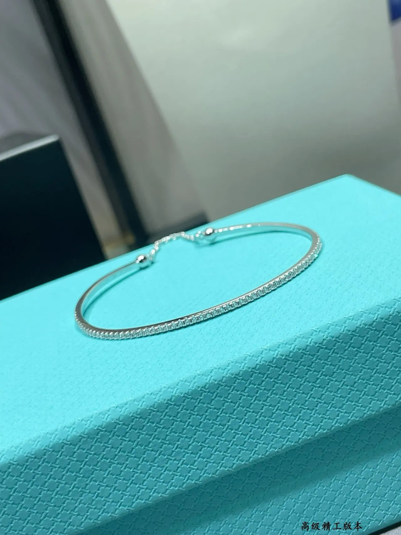 Tiffany & Co. Pave Diamond Bangle Bracelets