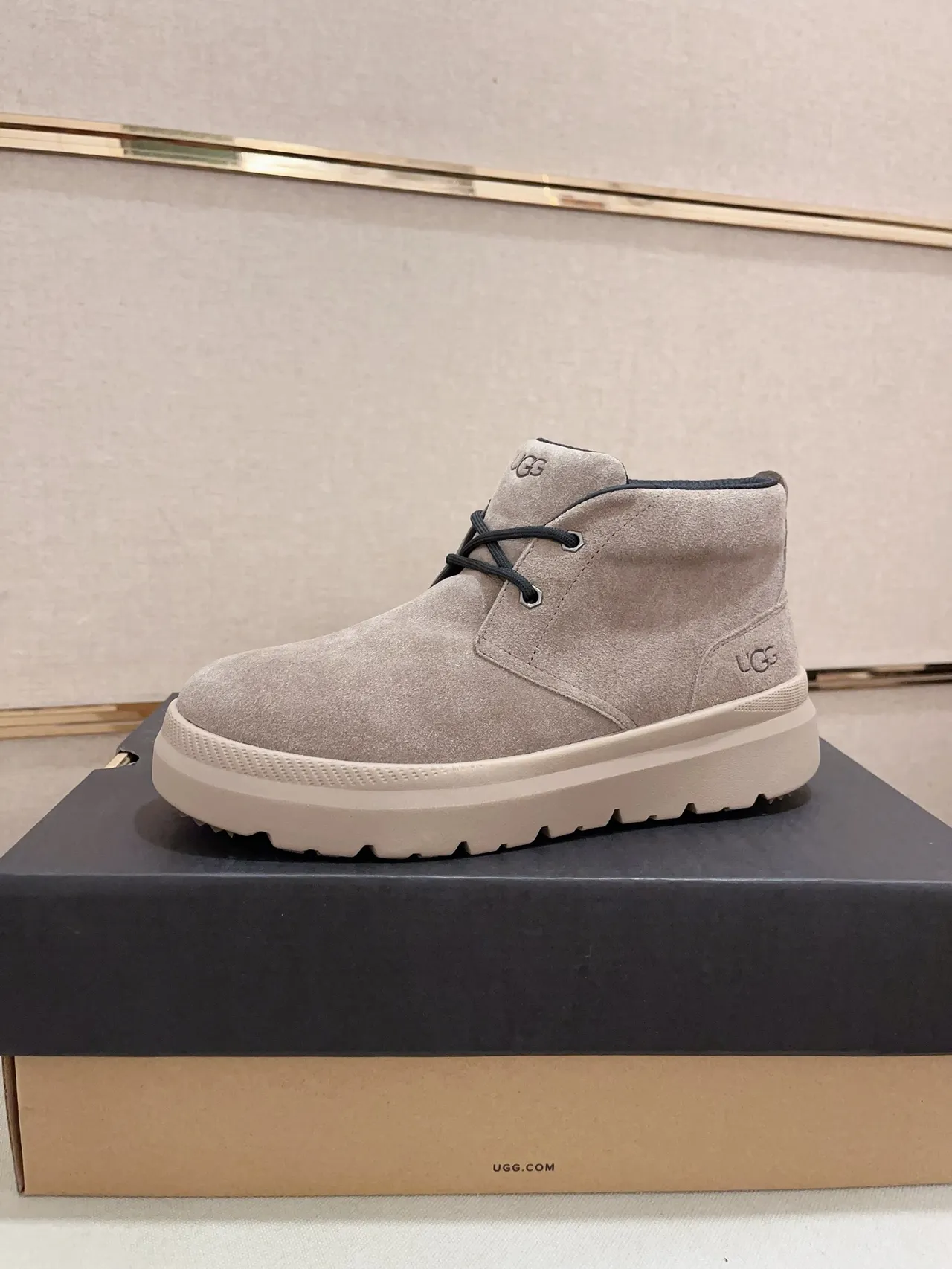 UGG Suede Platform Ankle Boot