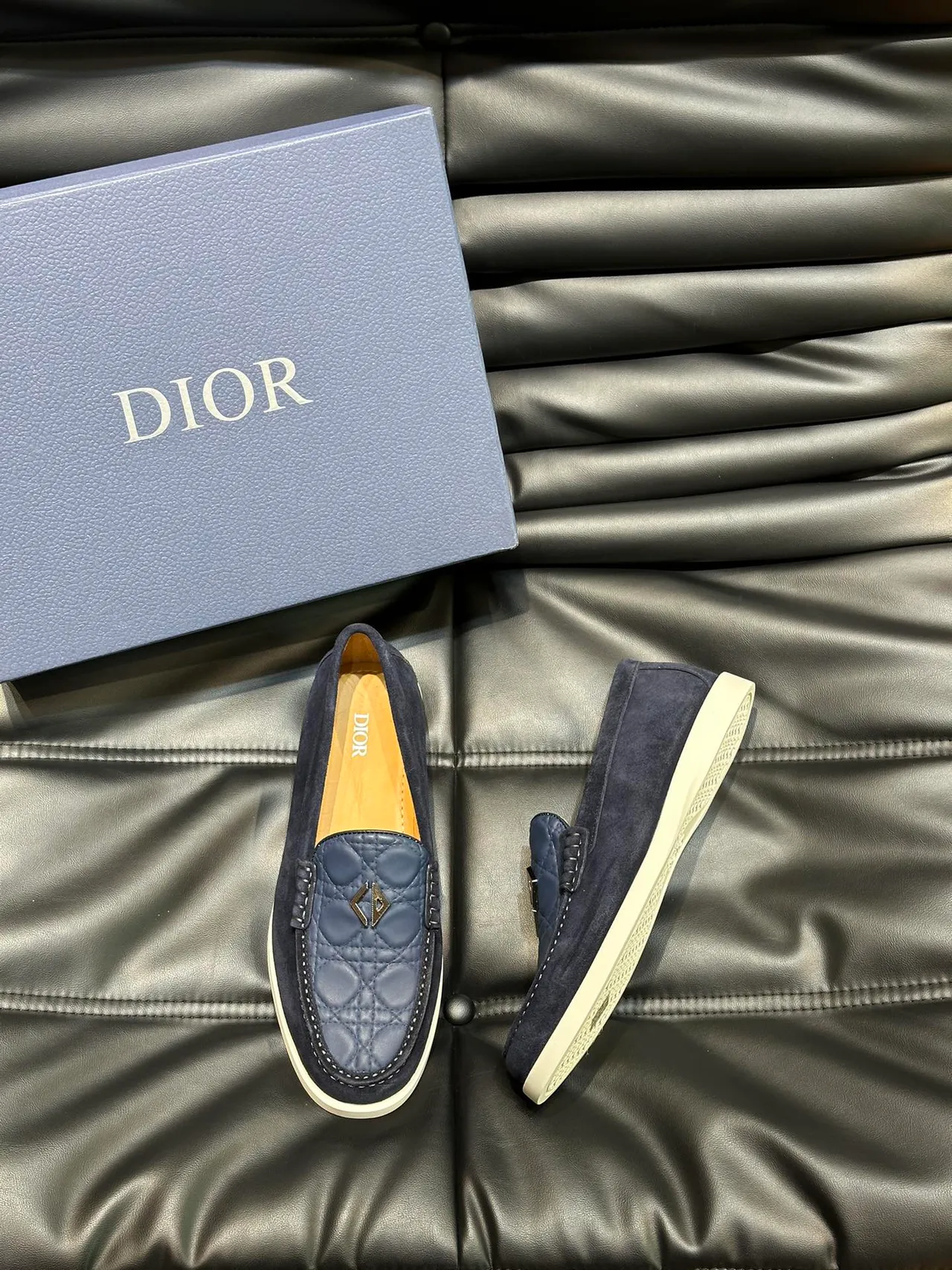Bottega Veneta Andiamo Quilted Suede Loafers