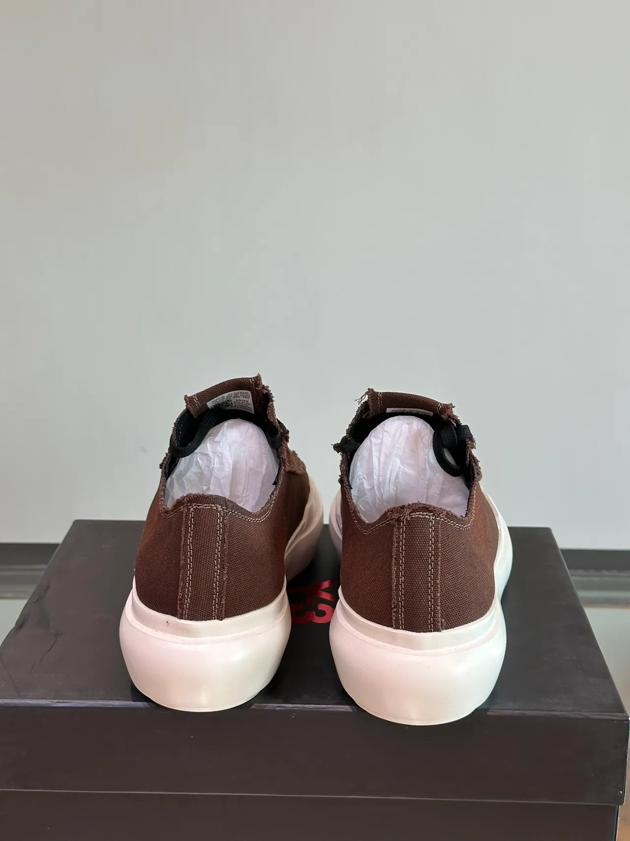 Y-3 Brown Canvas Lifestyle Sneakers