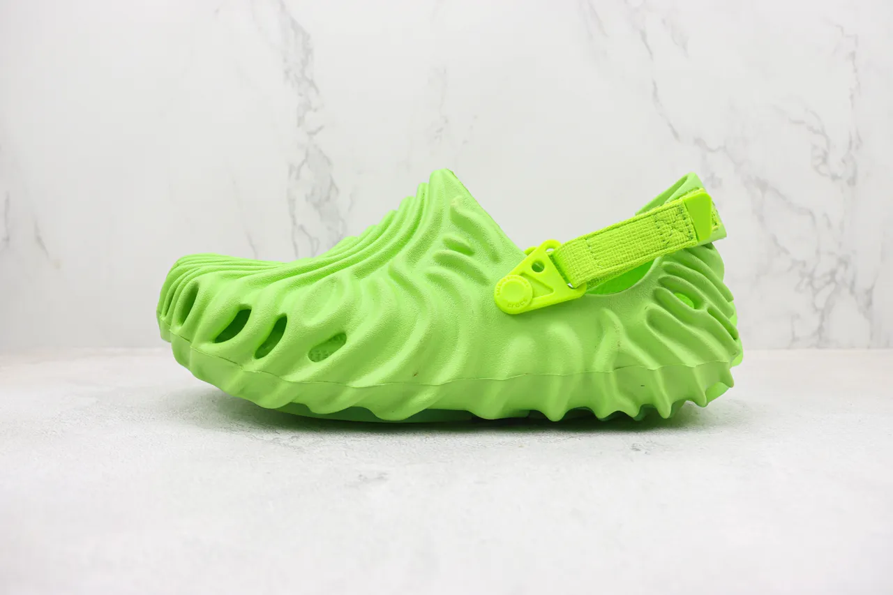 Crocs Echo Clog Neon Lime Green Molded Foam Clog