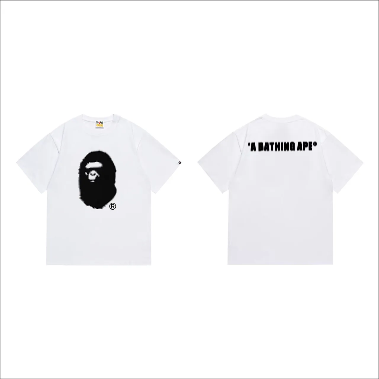 A Bathing Ape Pixelated Ape Head Black T-Shirt