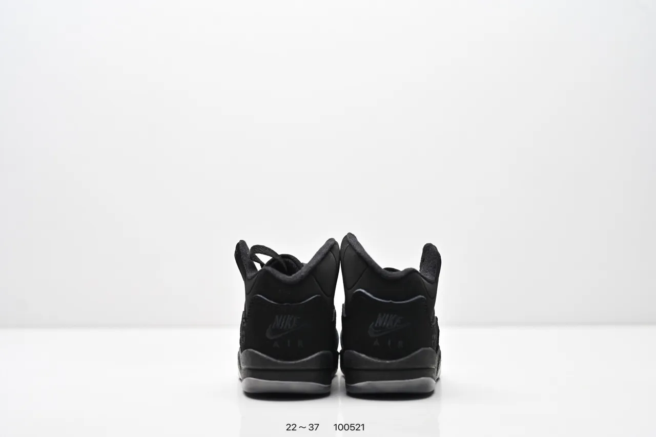 Air Jordan 5 Black Red '75' Kids Basketball Shoes