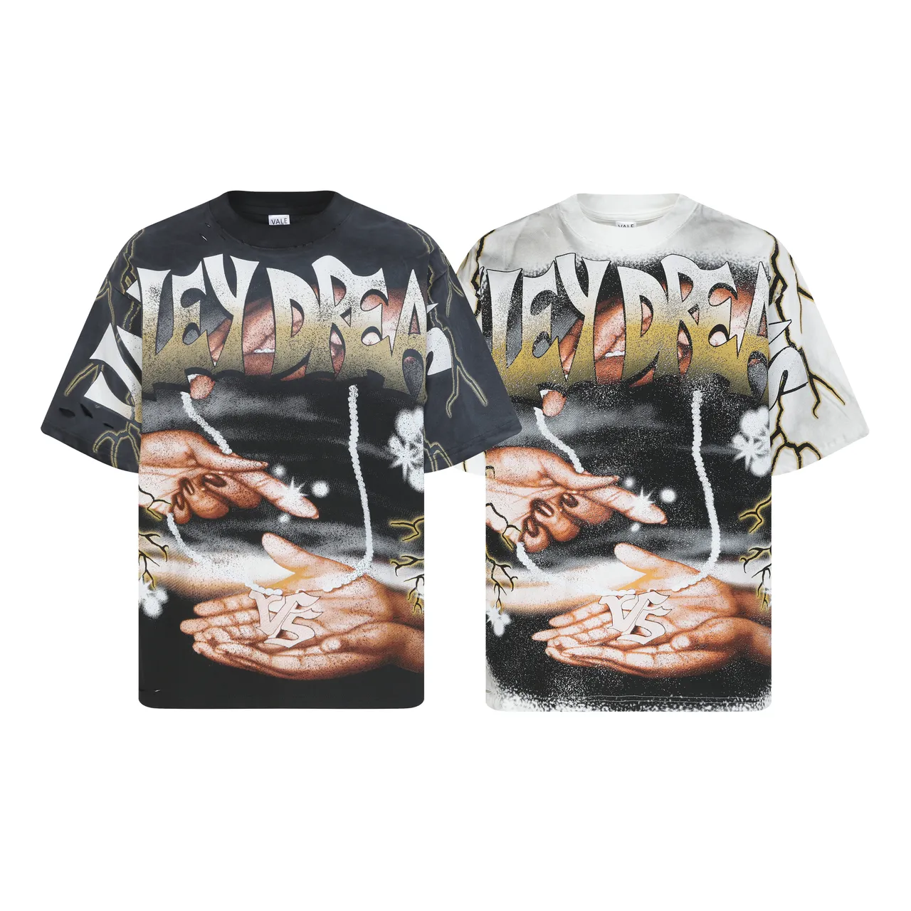 Vale Forever Distressed Oversized Graphic T-Shirt