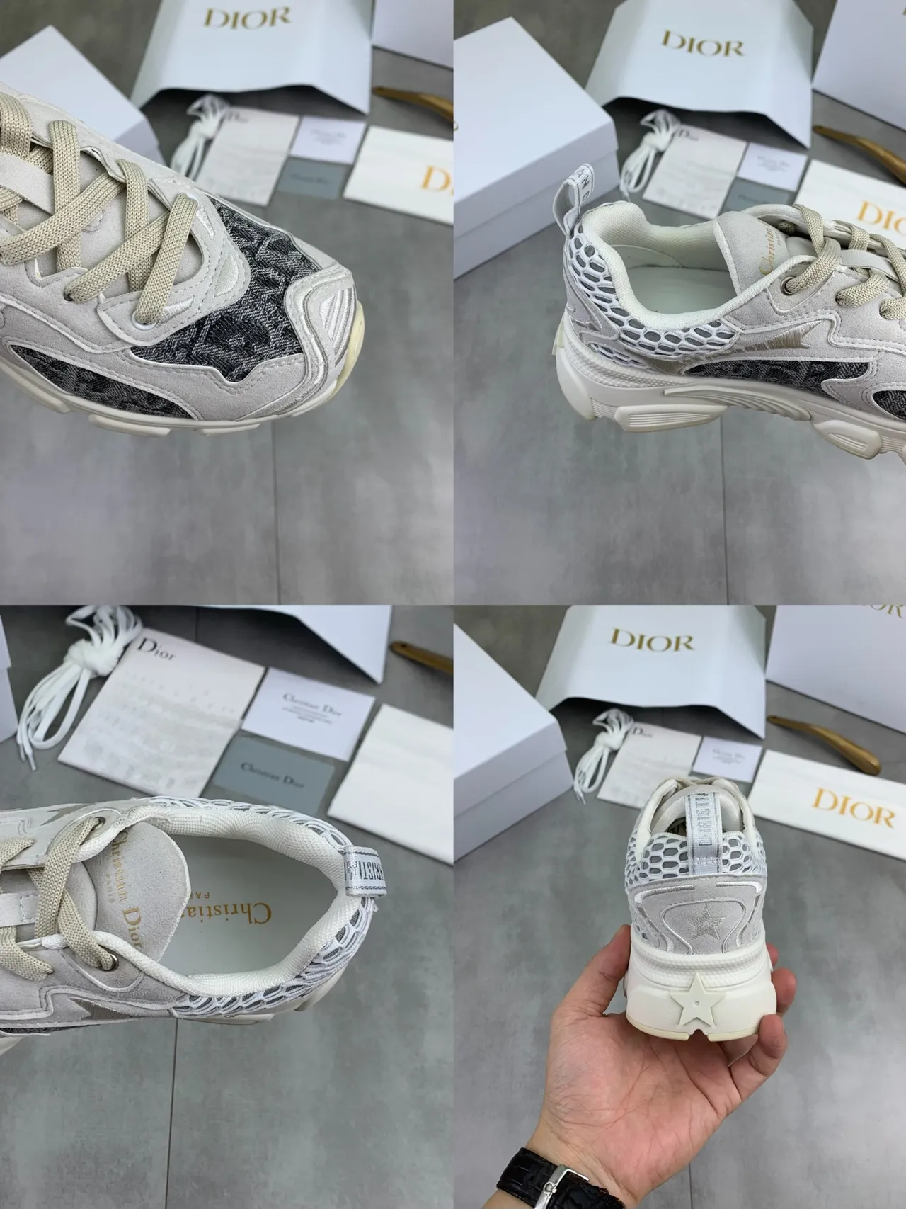Dior B23 Monogram Chunky Sneakers