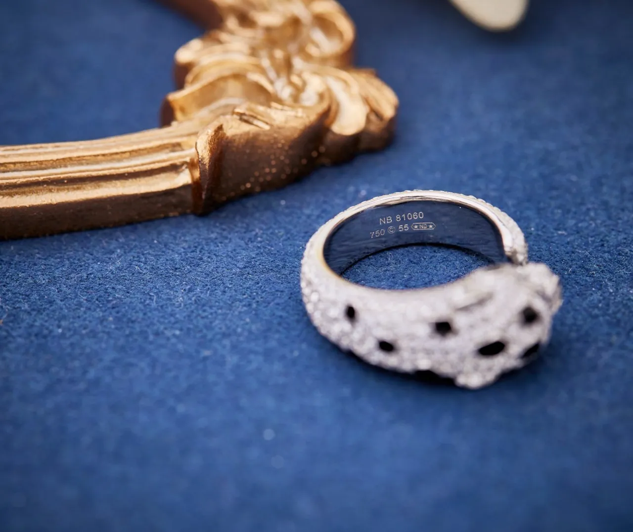 Cartier Panthère Panther Head Pavé Diamond Ring