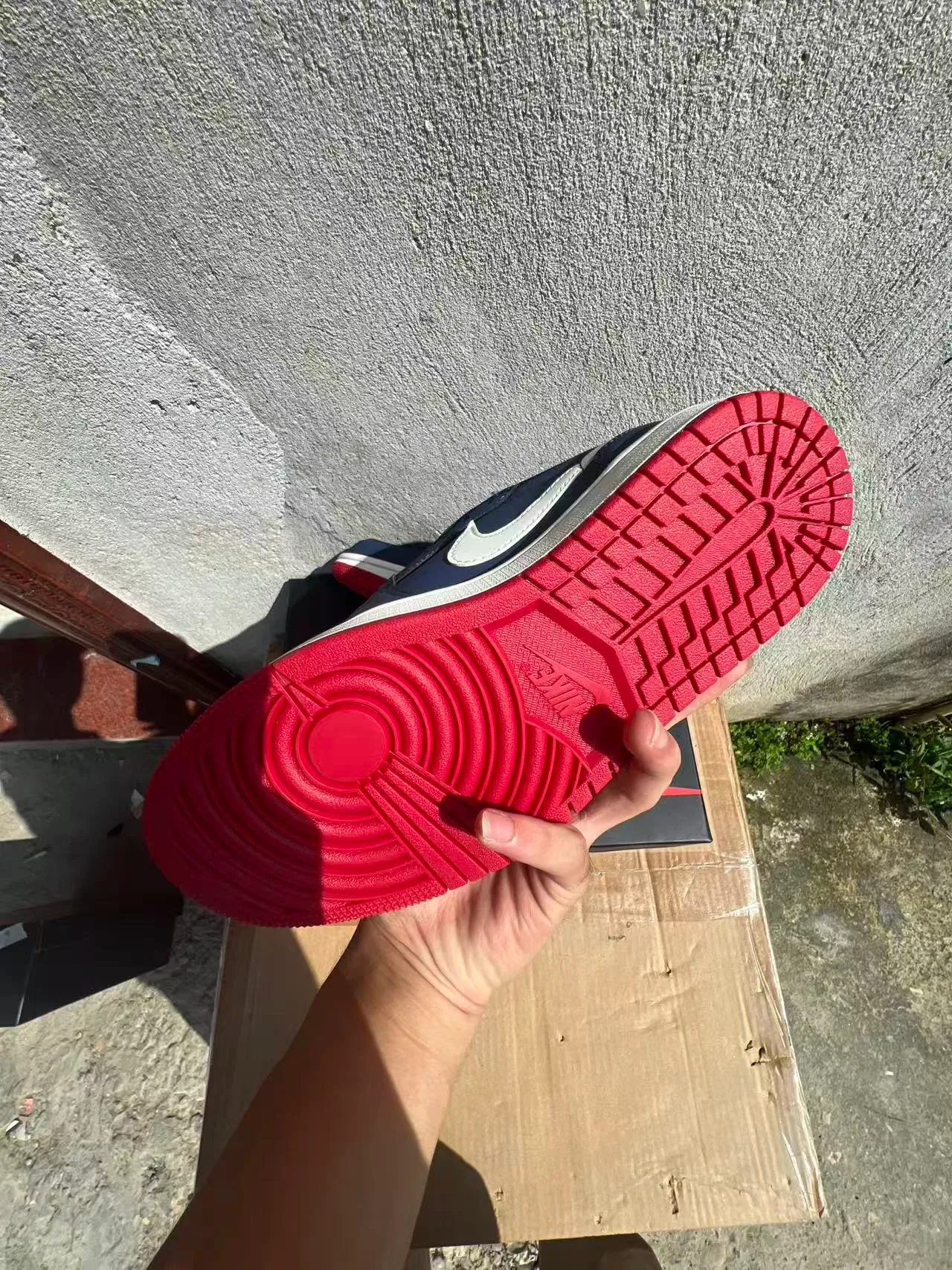 Nike Air Jordan 1 Low Navy White Red Lifestyle Sneakers