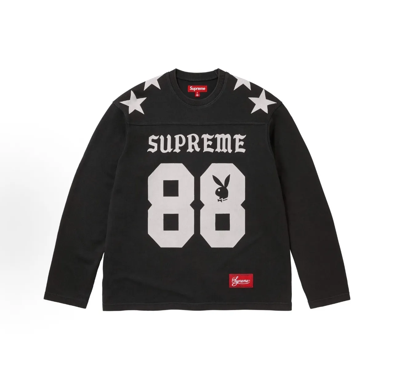 Supreme Black White Athletic Silhouette Screen-Printed Graphics Jersey