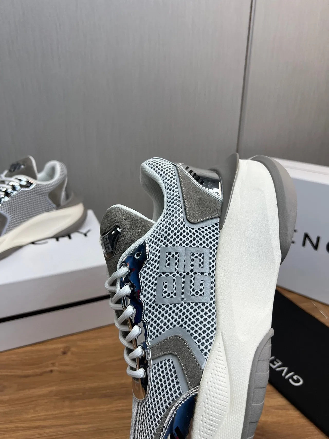 Givenchy Spectre Mesh and Chrome Chunky Sneakers