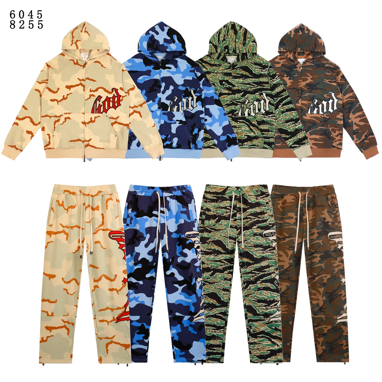 Fear of God Essentials Camouflage Full-Zip Hoodie