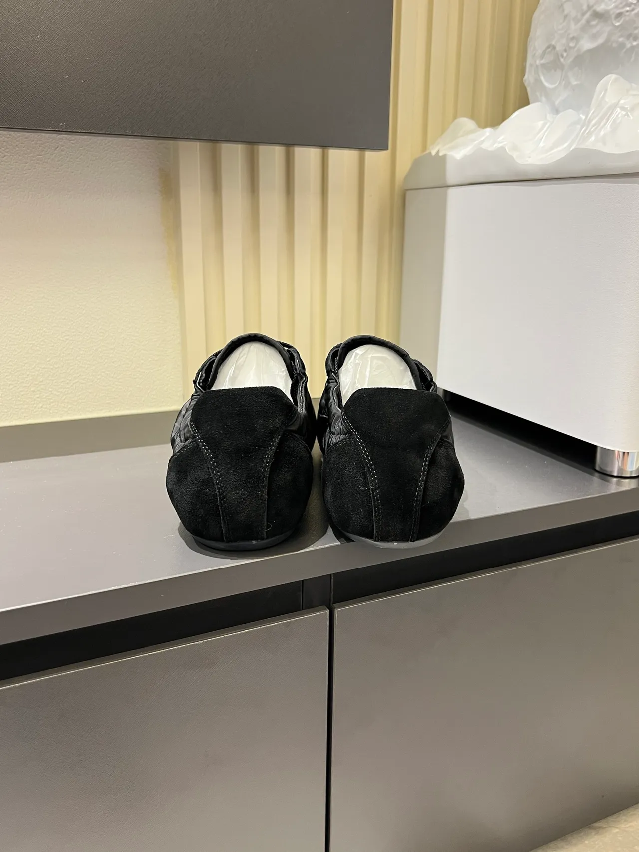 Prada Cloudbust Black Suede And Nylon Upper Elasticated Collar Lifestyle Sneakers