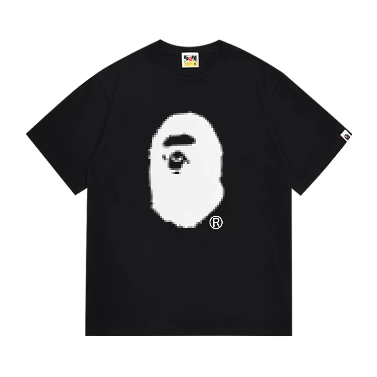 A Bathing Ape Pixelated Ape Head Black T-Shirt
